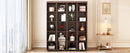 Queen Murphy Bed Wall Bed with Storage Doors, Espresso