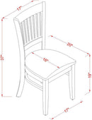 Vancouver Espresso Linen Upholstered Dining Chairs Set of 2
