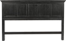 Rustic Black King Headboard - Durable Mahogany Wood