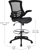 Kelista Mid Back Swivel Ergonomic Office Chair Black
