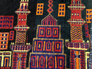 Balouch Rug 3x5, City Pictorial, Afghan Rug