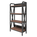 55'' Bakers Rack Storage Shelves 4-Level Mental and Wooden Kitchen Shelves, Kitchen Organizers and Storage, For Garage, Pantry, Bathroom, Closet, 27'' Length