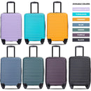 20" Carry on Luggage Lightweight Suitcase, Spinner Wheels, Purple