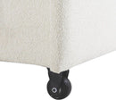 Convertible Sleeper Loveseat 66 Inch Polyester Ivory