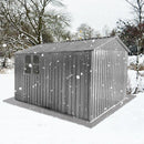 Metal garden sheds 10ftx8ft outdoor storage sheds Grey with window