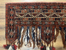 Antique Afghan Beshir Tent Header Textile Rug, Tribal Collectible, Wool