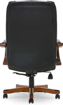 Big And Tall Executive Office Chair With Wood Accents
