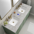 James Martin Chicago 60" Double Bathroom Vanity, Smokey Celadon