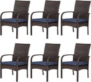 Outdoor Wicker Chair Set with Cushions for Patios