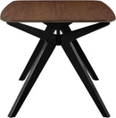 Arley Modern Dining Table For 4 Walnut Brown Solid Wood