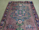 3 x 7 Antique Persian Hamadan Nahavand Rug, Tribal Runner Rug , Handmade Oriental Wool Rug, Vegetable Dyed, Purple-Red & Dark Blue, 3x7 Rug