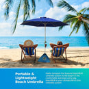 Deep Ocean Blue All In One Beach Umbrella System Ultra Base