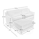 Elegant Green Chenille Two-Seater Sofa with Ottoman & Lumbar Pillows, Ergonomic Design, Easy Install