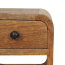 Mini California Curved Nightstand Wth Lower Slot