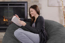 Charcoal 5ft Memory Foam Bean Bag Chair for Living Room