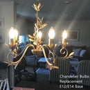 C35 led dimmable glass candle bulbs 6-pack for dining room chandeliers