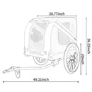 Large Folding Bike Trailer for Dogs – 120LB Capacity All-Terrain Pet Carrier, Durable Steel Frame for Cycling, Jogging, Camping & Outdoor Adventures, Black- Red