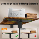 Brown 47.2 Inch Standing Desk Monitor Riser Drawers