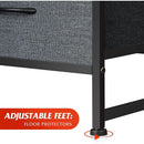 Six Drawer Dark Grey Fabric Dresser For Bedroom Storage