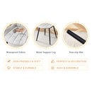 Extended Seat Cushion PU Dining Chair Set - Four Pieces.Smooth line design,Integral metal leg structure,Can integrate well into various modern home decoration styles.Gray and Brown Splicing Colors.