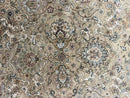 Indo Mahal Rug 8x10, Indian Jaipur Rug 8 x 10 ft, Wool Indo Persian Carpet, Handmade Traditional Floral Area Rug, Olive Green, Vintage Rug