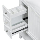 36' Bathroom Vanity with Sink Combo, One Cabinet and Three Drawers, Solid Wood and MDF Board, White (Old Sku:SY999505AAK)