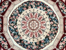 Chinese Aubusson Rug 9x12, Burgundy, Handmade Vintage Wool Carpet, Fine 210 KPSI, Elegant European Design