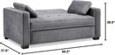 Ainsley Loveseat With Pull Out Sleeper Microfiber Charcoal