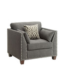 Laurissa - Chair With 3 Pillows - Light Gray