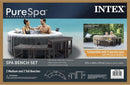 Two Medium Height PureSpa Benches For Four Person Spas Featuring Curved Seating Set