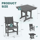 Spacious Five Piece Outdoor Dining Set with Umbrella Hole