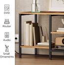 TV Stand With Power Outlets For 65 Inch TV Open Shelves