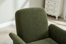 Swivel Accent Chair Modern Barrel Armchair with Wood Base for Bedroom Reading Waiting Living Room