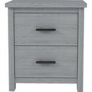 4-Pieces Bedroom Sets Queen Size Vintage Wooden Bed Frame with 2 Nightstands and 1 Dresser,Light Gray