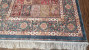 Silk Carpet 4x6 Blue, Panel Design, Four Seasons Pattern, Super Fine & Soft, Bamboo Silk, 4 x 6 Oriental Area Rug, High Quality, New Rug