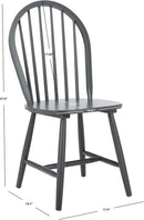 Camden 18 Inch Spindle Back Black Dining Chairs Set Of 2