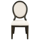 Twyla 7-piece Round Wood Dining Room Table Set Dark Cocoa