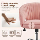 Pink Velvet Desk Chair Backrest Office Chair Modern