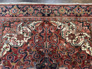 Persian Heriz Rug 6.6 x 9, Geometric Wool Persian Carpet