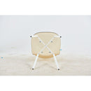 dining chair,set of 4,metal leg,plastic seat,transparent yellow