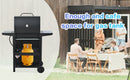 Propane Gas Grill 3 Burner Barbecue Grill, Stainless Steel 26,000 BTU Patio Garden Barbecue Grill with Two Shelves, Lid, Wheels and Bottle Opener
