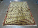 4' X 6' Handmade Indian Allover Wool Rug Camel Hair Color