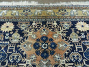 Persian Qum Rug 5.6 x 8.8, Navy Blue