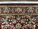 Burgundy Persian Rug 8x10, Pak Persian Floral Carpet, Very Fine 300 KPSI