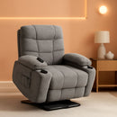 Power Lift Recliner Chair With Extended Footrest Light Grey