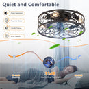 18-inch Black Vintage Caged Ceiling Fan Light – Quiet Operation, Remote Control, Industrial Style for Living Room, Bedroom, and Kitchen (Bulb Not Included)