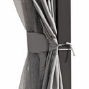 TREXM 10'x12' Hardtop Outdoor Gazebo, Heavy Duty Double Roof Patio Gazebo with Aluminum Frame, Double-Layer Side Walls Mosquito Netting & Privacy Curtains for Patio, Garden, Backyard (Grey)