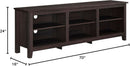70 Inch TV Stand Espresso Finish With Adjustable Shelves
