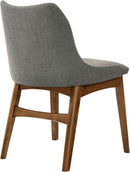 Azalea Charcoal Fabric Wood Dining Side Chairs 19 Inch Seat Height