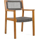 BRAIDED DINING CHAIR Dark Grey
